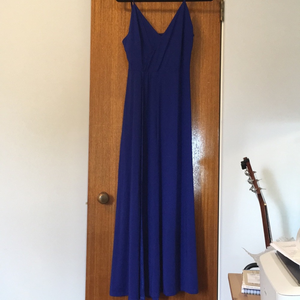 Royal blue maxi, adjustable straps